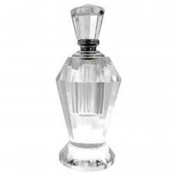 Clear Cut Glass Perfume Bottle with Screw On Top 25ml