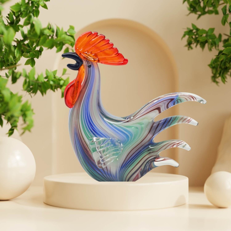 Zibo Handblown Art Glass - Rooster