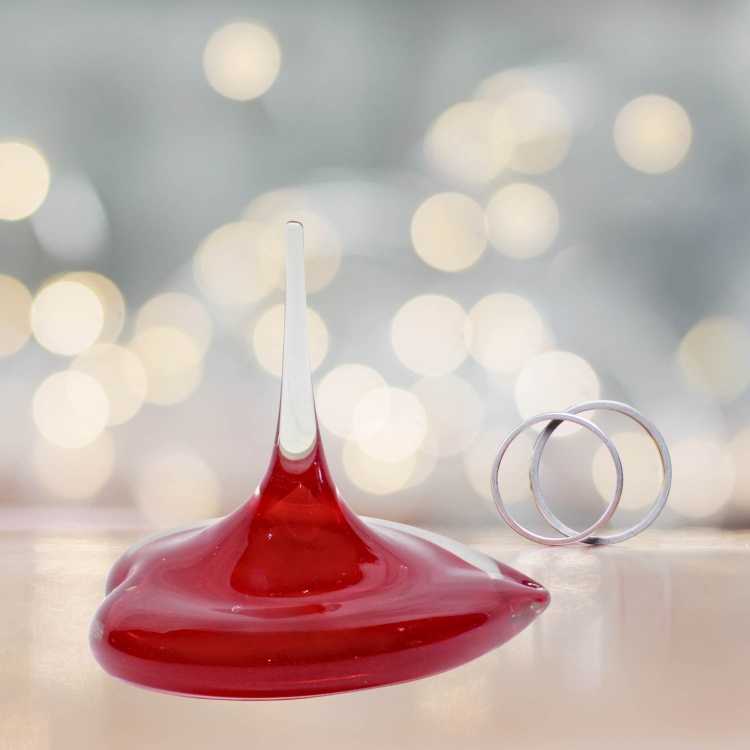 Zibo Handblown Art Glass - Red Ring Holder