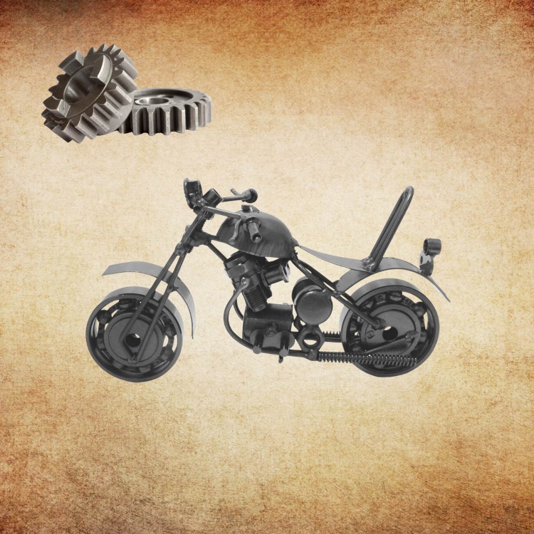 Handmade Nuts and Bolts Retro Motorcycle