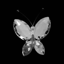 Cut Glass Clear Butterfly