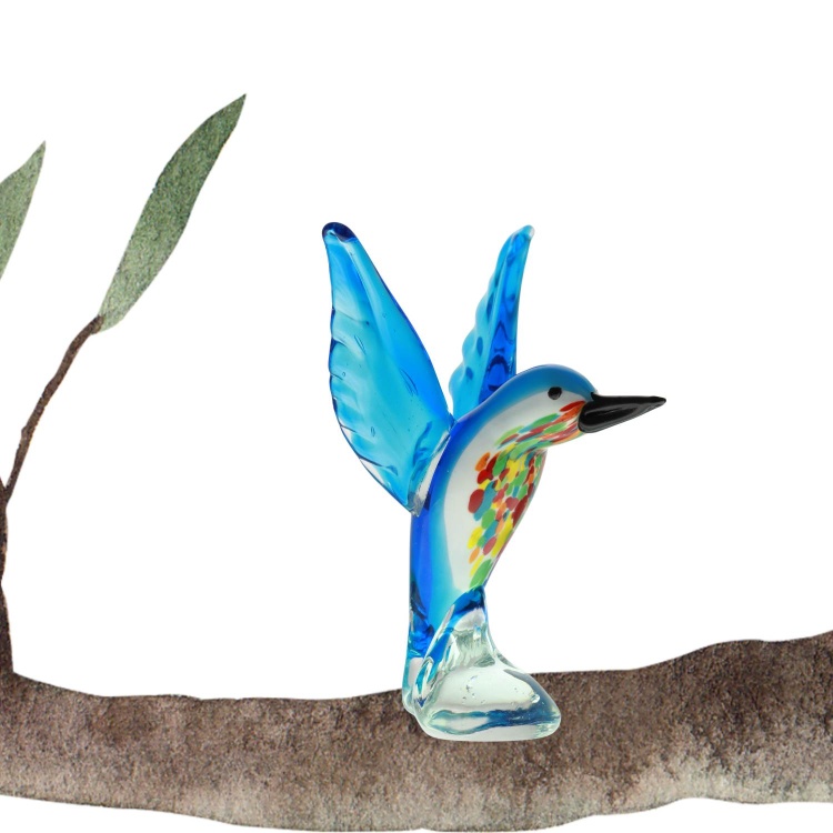 Zibo Handblown Art Glass - Humming Bird