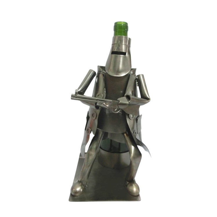 Handmade Nuts and Bolts Ned Kelly Wine Bottle Holder