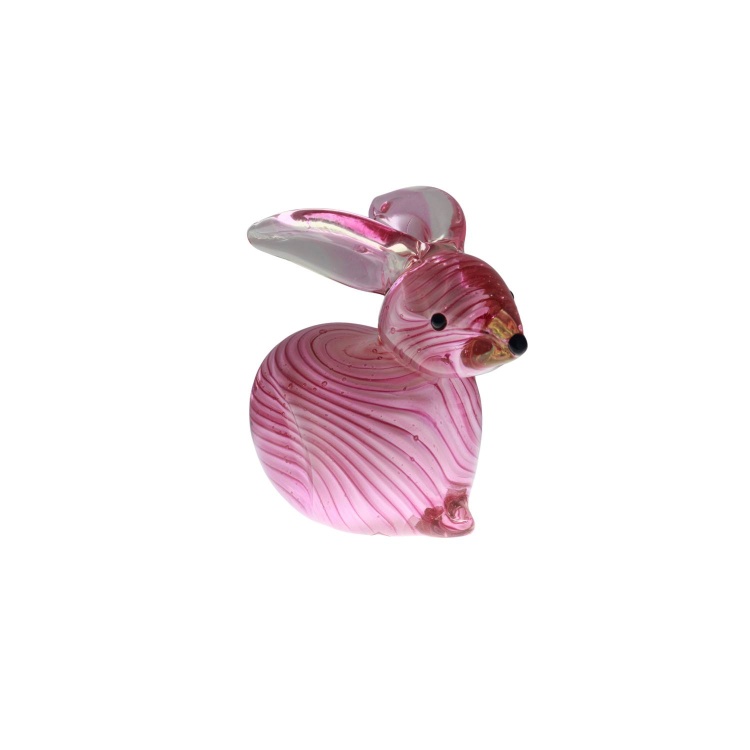 GF5192 Pink Glass Rabbit