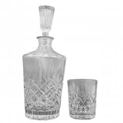 Crystal Cut Decanter and Tumbler Set Of 6