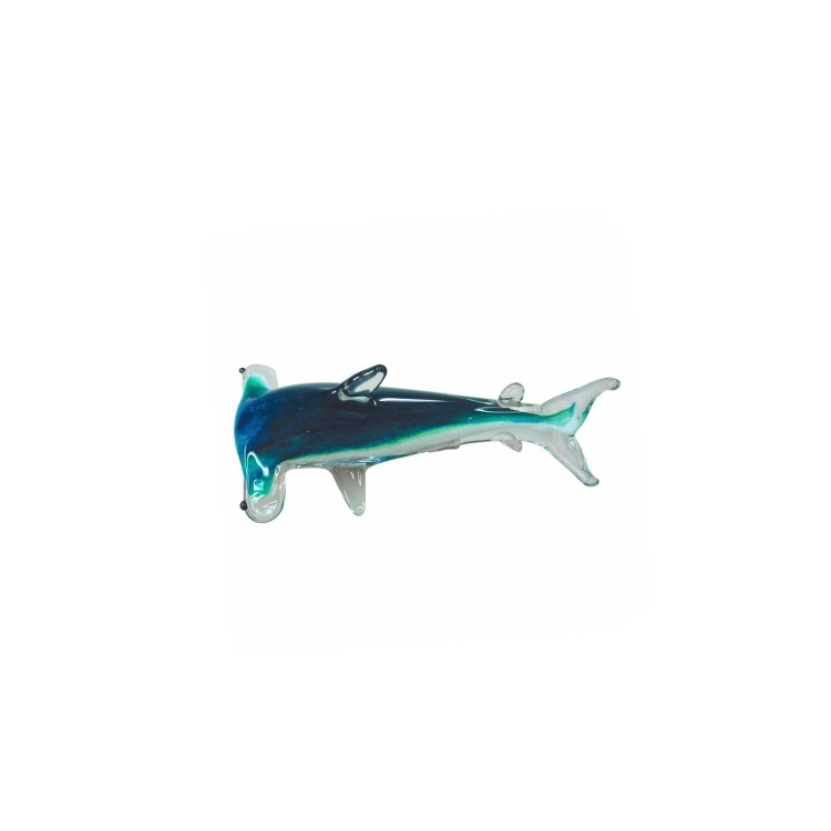 Blue and Green Glass Hammerhead Shark