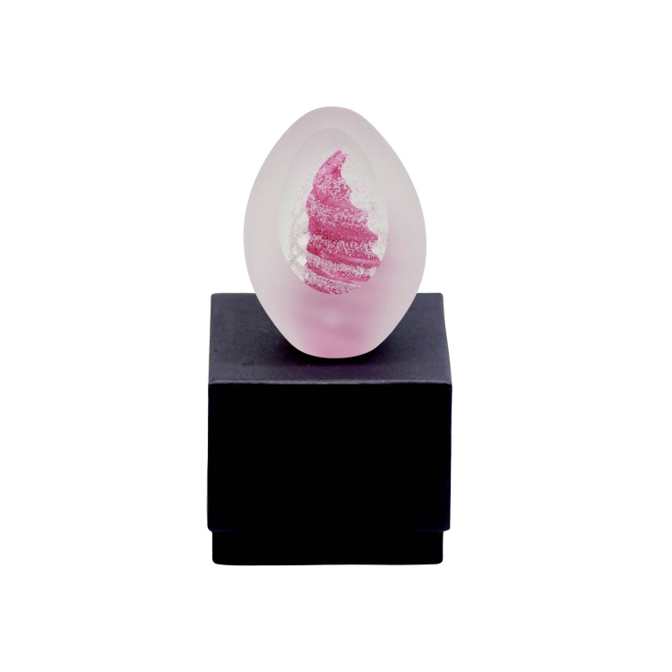 Paperweight Frosted Pink Egg Shape