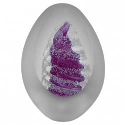 Paperweight Frosted Pink Egg Shape
