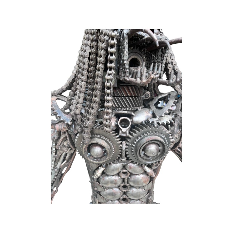 Metal Alien Predator Statue with Spear 130cm Tall