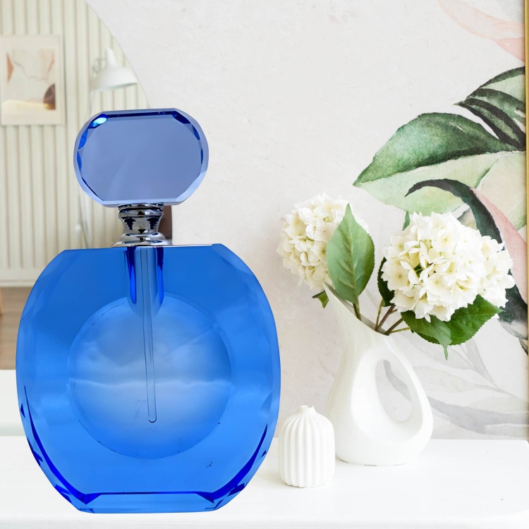 Blue K9 Glass Perfume Bottle 25ml - Screw on Stopper