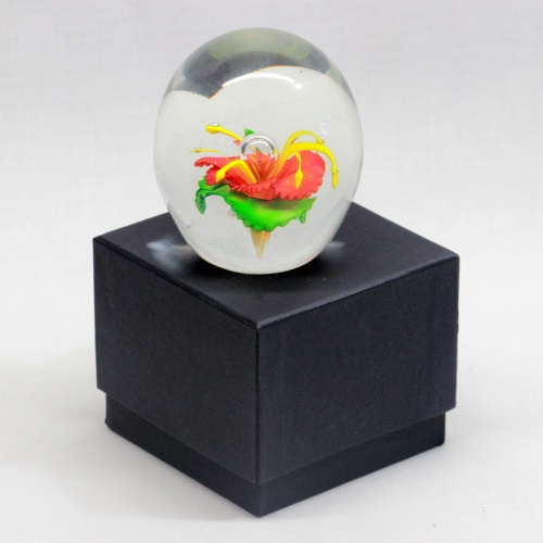 Paperweight Red Rose