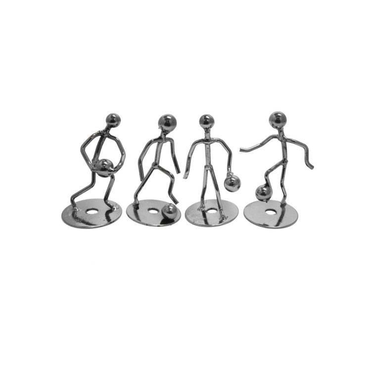 Basketball Players Set of 4 Chrome Plated