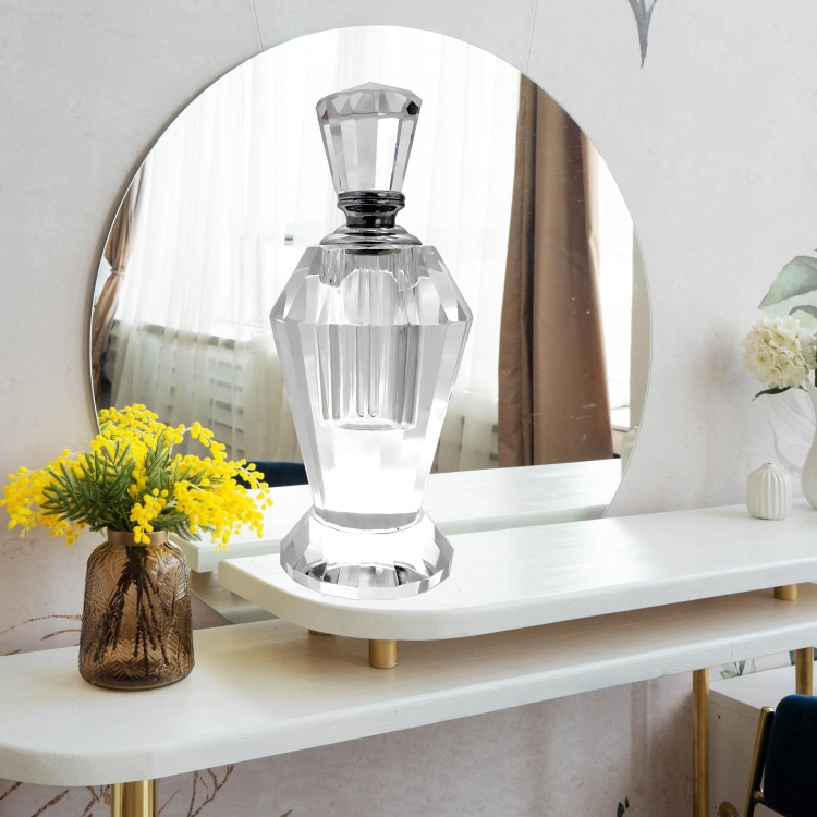 Clear Cut Glass Perfume Bottle with Screw On Top 25ml