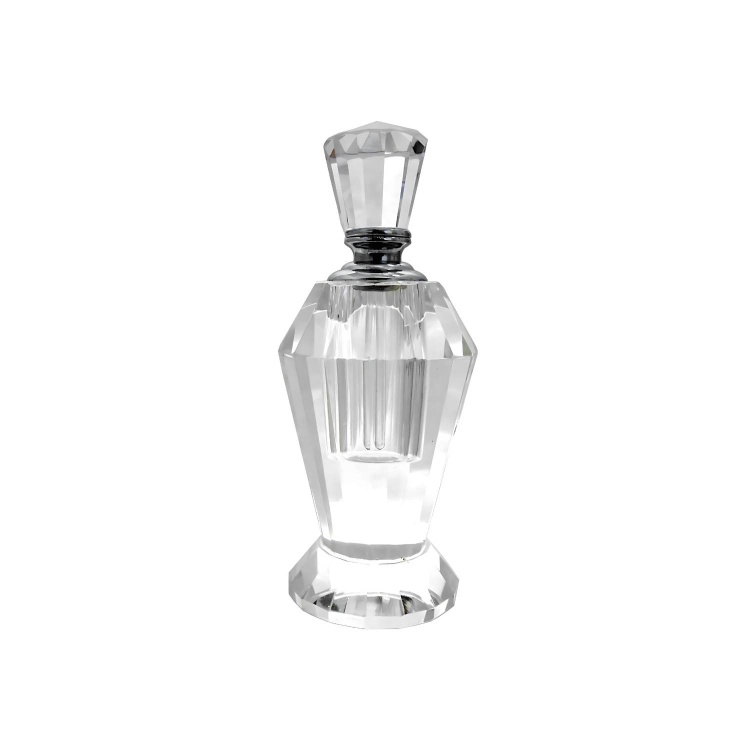 Clear Cut Glass Perfume Bottle with Screw On Top 25ml