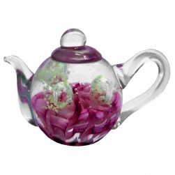 Teapot - Pink Base - White Explosions