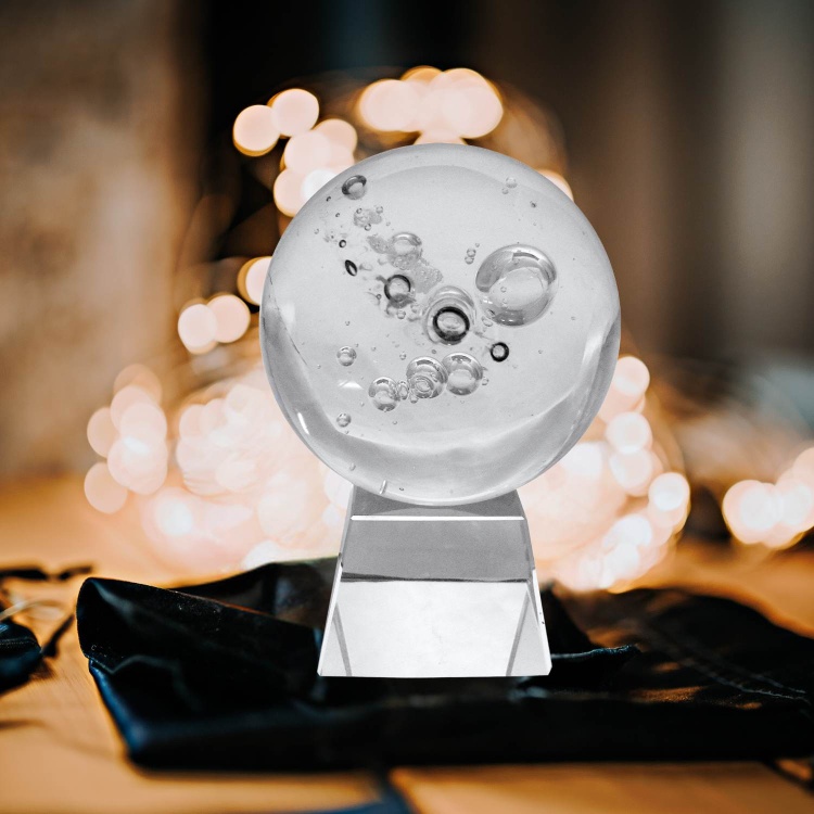 Display Crystal Bubble Ball with Stand 8cm