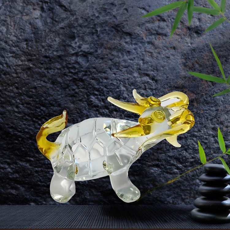 Glass Long Tou Gui Chinese Mascot