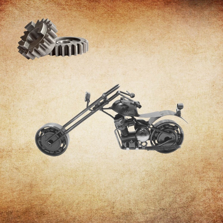 Handmade Nuts and Bolts Retro Motorcycle