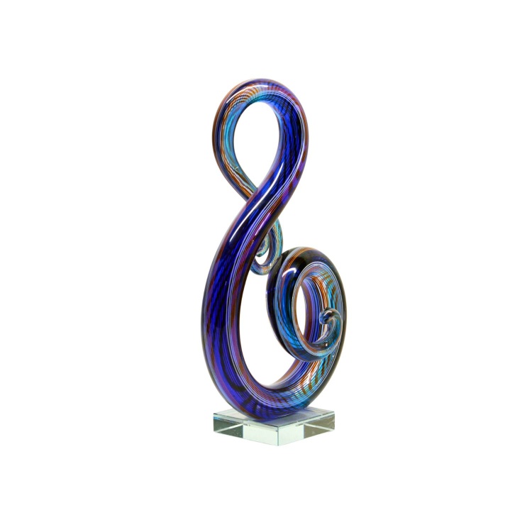 Glass Statue Abstract - Musical Note
