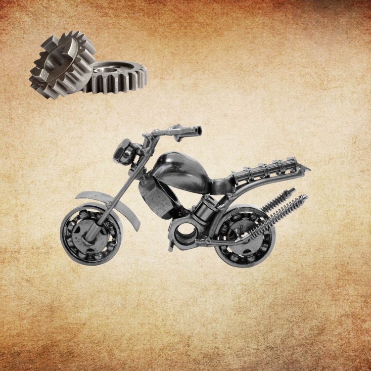 Retro Handmade Nuts and Bolts Motorcycle