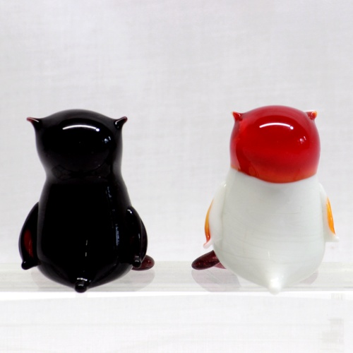 Owls Set of 2 Black and White