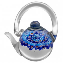 Glass Teapot Millefiori Multicolour