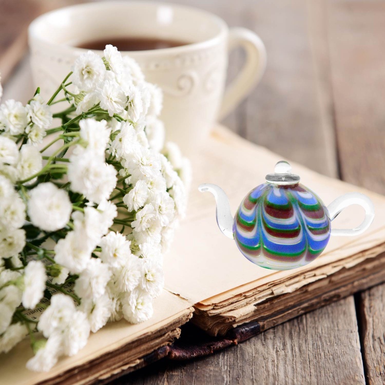 Handblown Mini Zibo Glass Teapot