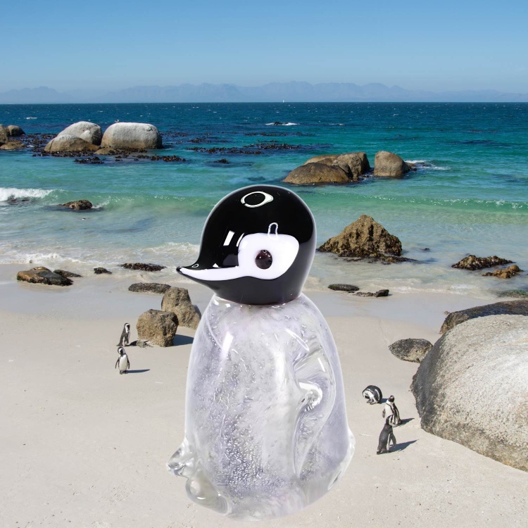 Zibo Handblown Art Glass - Baby Emperor Penguin