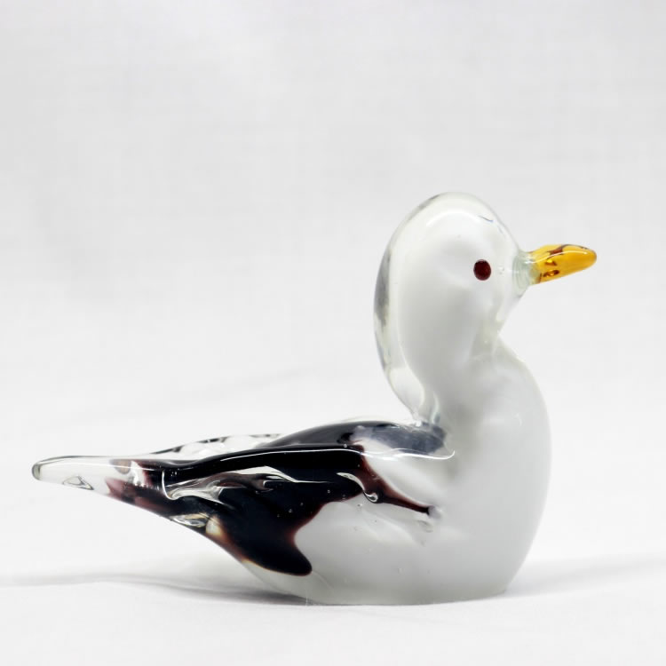 Handmade Art Glass Sea Gull Figurine, Small
