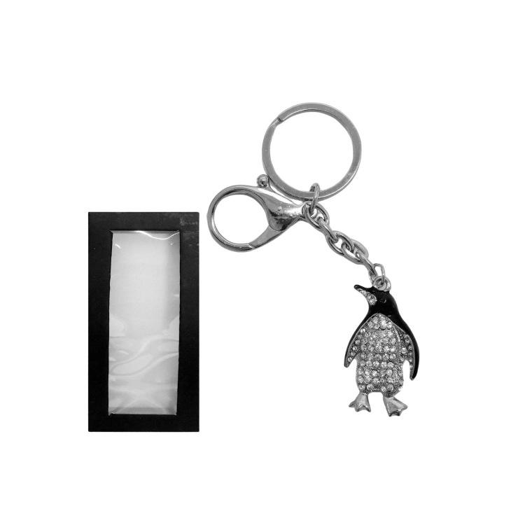 Key Chain in window Faced Box - Penguin