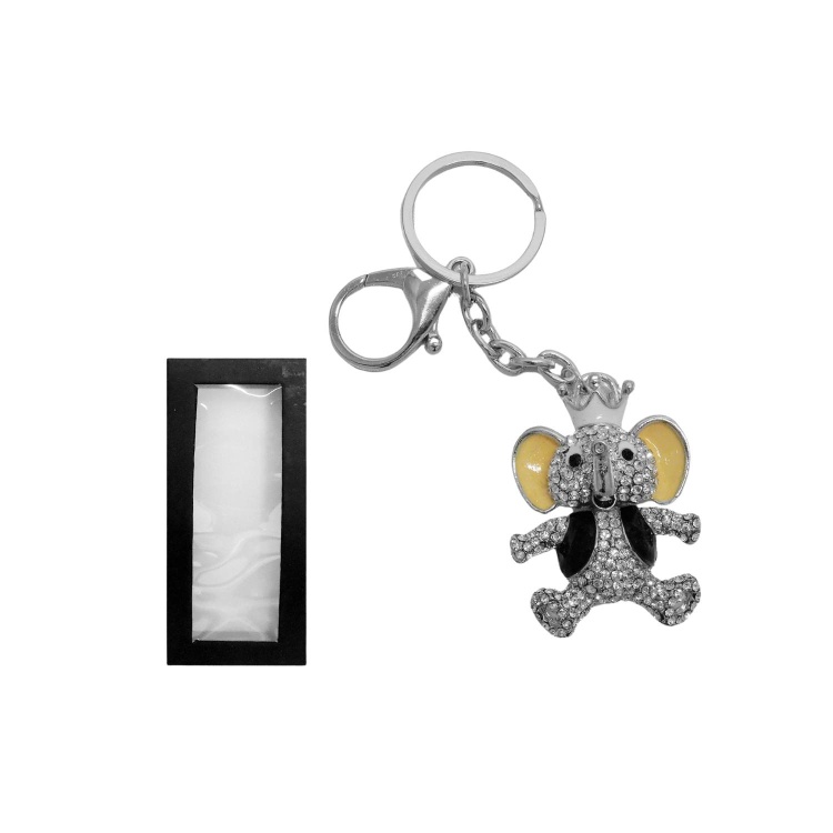 Key Chain in window Faced Box - Elephant