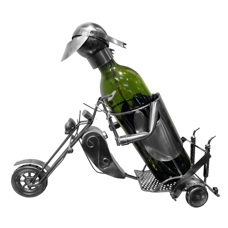 Man on Motorcycle-Single Wine Bottle Holder