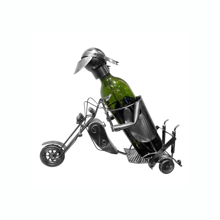 Man on Motorcycle-Single Wine Bottle Holder