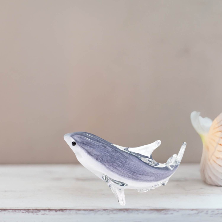 Zibo Handblown Art Glass - Grey Shark