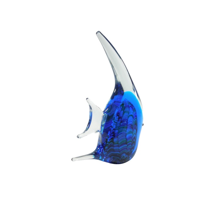 Zibo Handblown Art Glass - Blue Fish