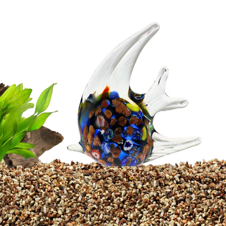 Zibo Handblown Art Glass Millefiori - Inspired Angel Fish
