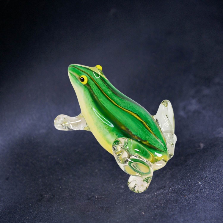 Zibo Handblown Art Glass - Green Frog