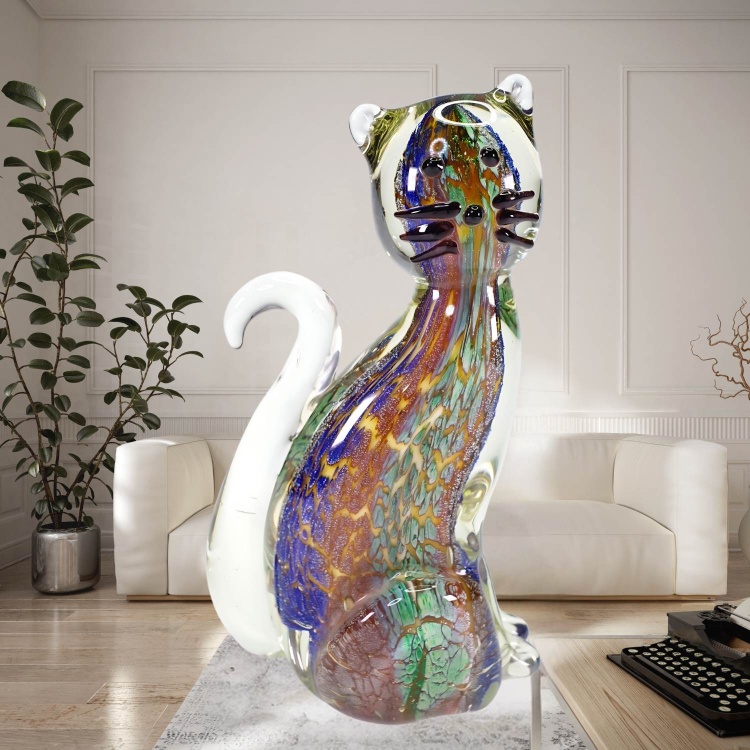 Zibo Handblown Art Glass - Cat