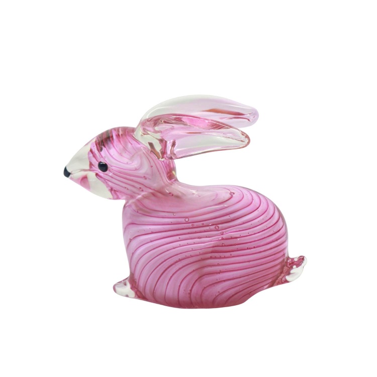 GF5192 Pink Glass Rabbit