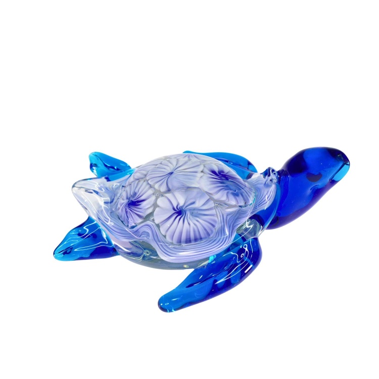 Zibo Handblown Art Glass - Blue Sea Turtle
