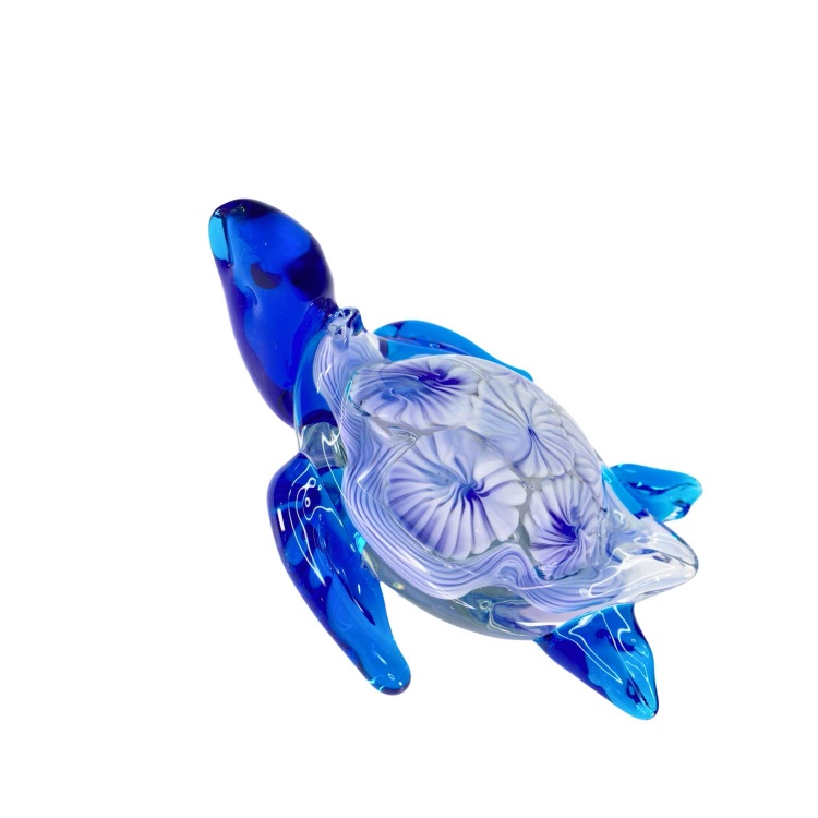 Zibo Handblown Art Glass - Blue Sea Turtle