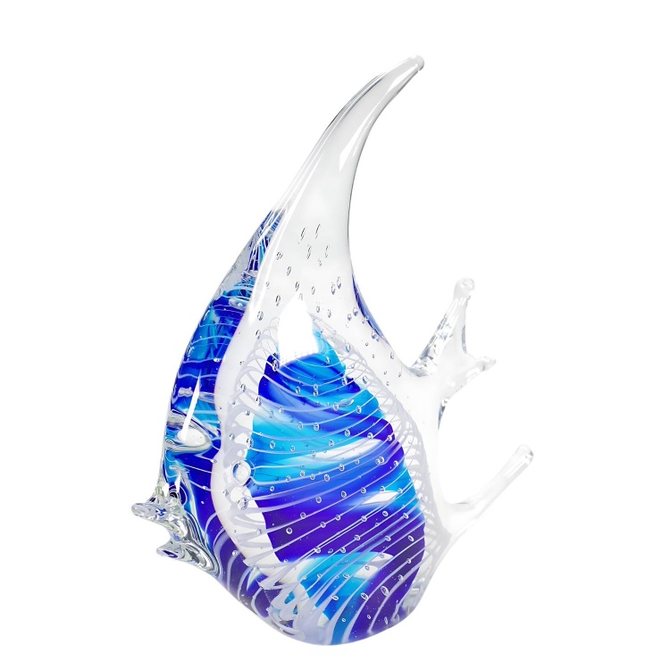 Zibo Handblown Art Glass - Blue Fish