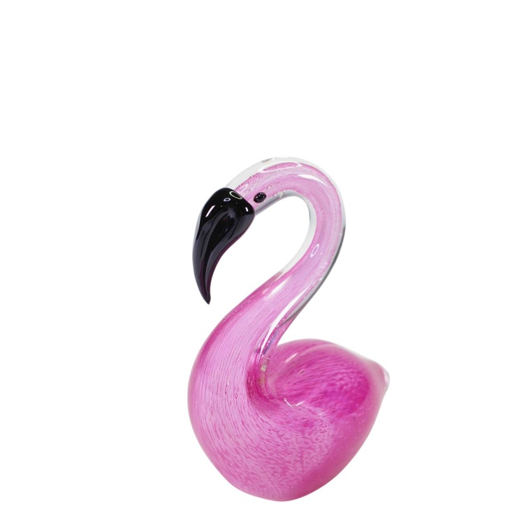 Zibo Handblown Art Glass - Pink Flamingo