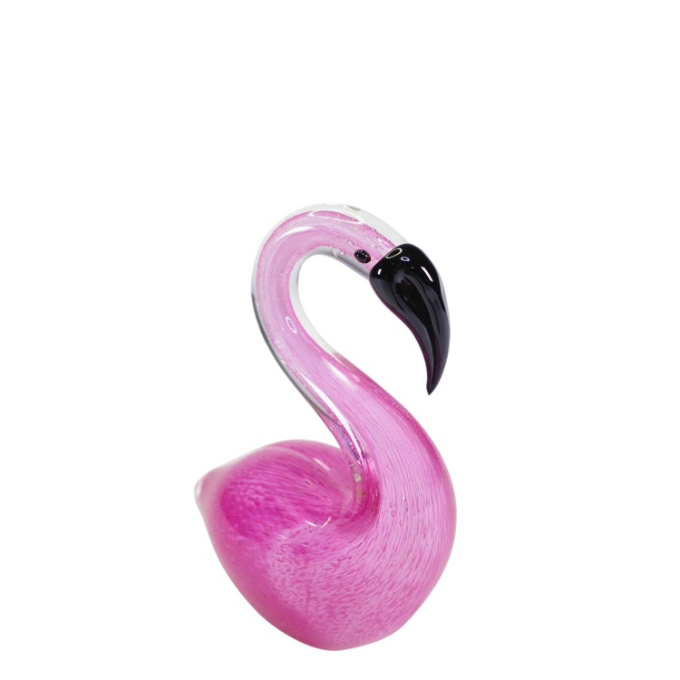 Zibo Handblown Art Glass - Pink Flamingo
