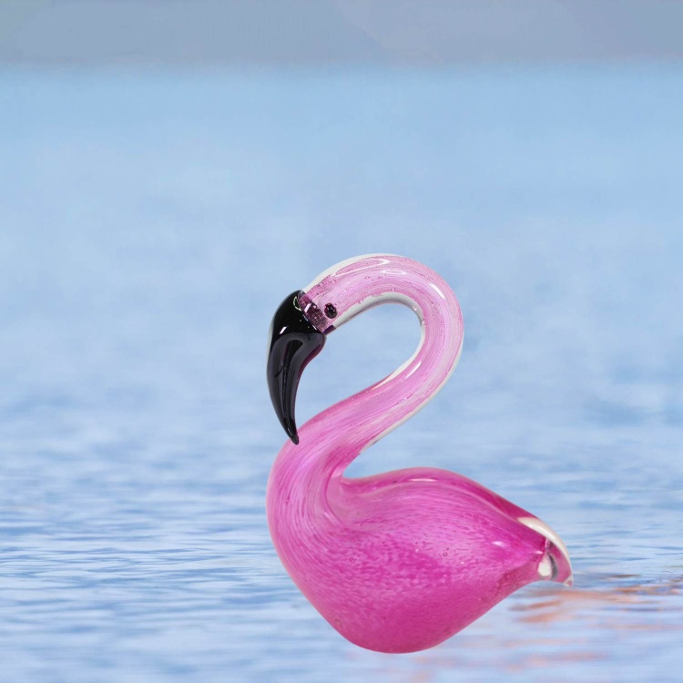 Zibo Handblown Art Glass - Pink Flamingo