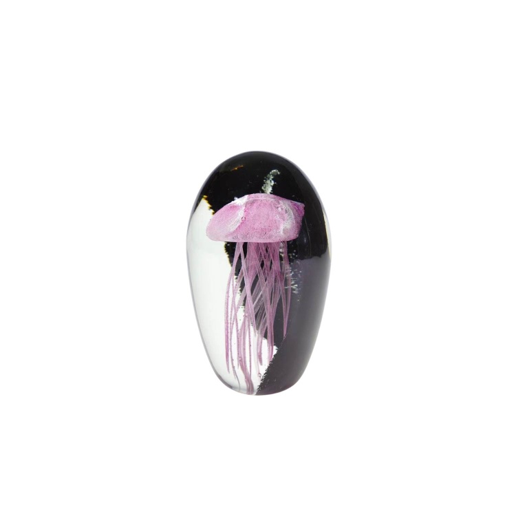 Zibo Handblown Art Glass - Pink Jellyfish Paperweight