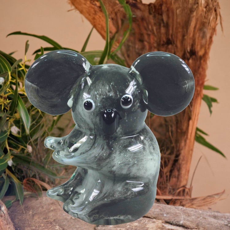 Zibo Handblown Art Glass - Sitting Koala