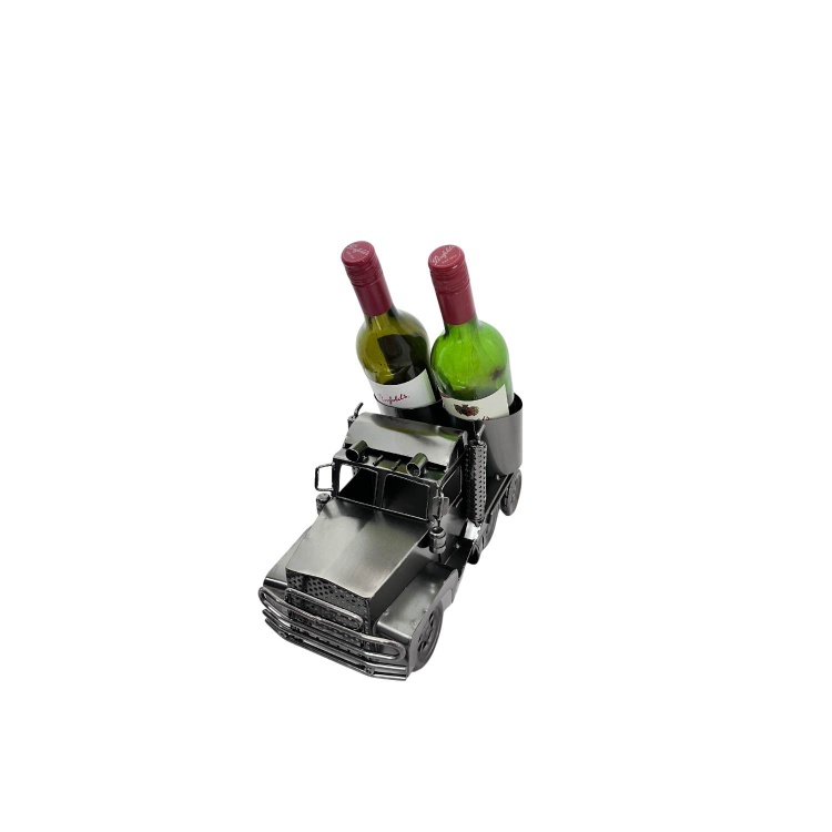 Handmade Nuts and Bolts Mack Truck Roadster Wine Bottle Holder