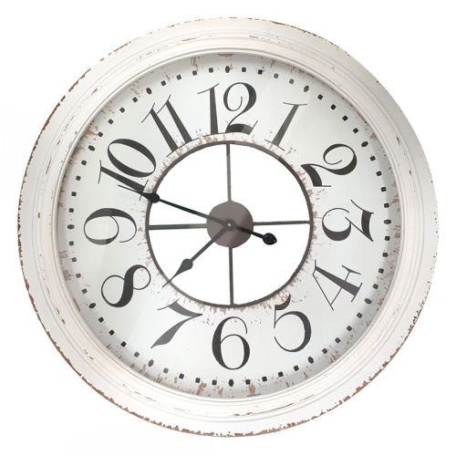 LARGE 79CM DISTRESSED WH CLOCK KAILI AUSTRALIA, WALL CLOCK, CLOCK, KAILI AUSTRALIA LARGE 79CM