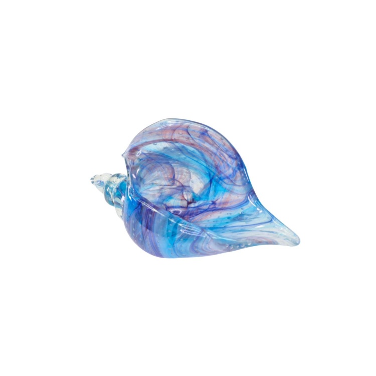 Zibo Handblown Art Glass - Blue Seashell